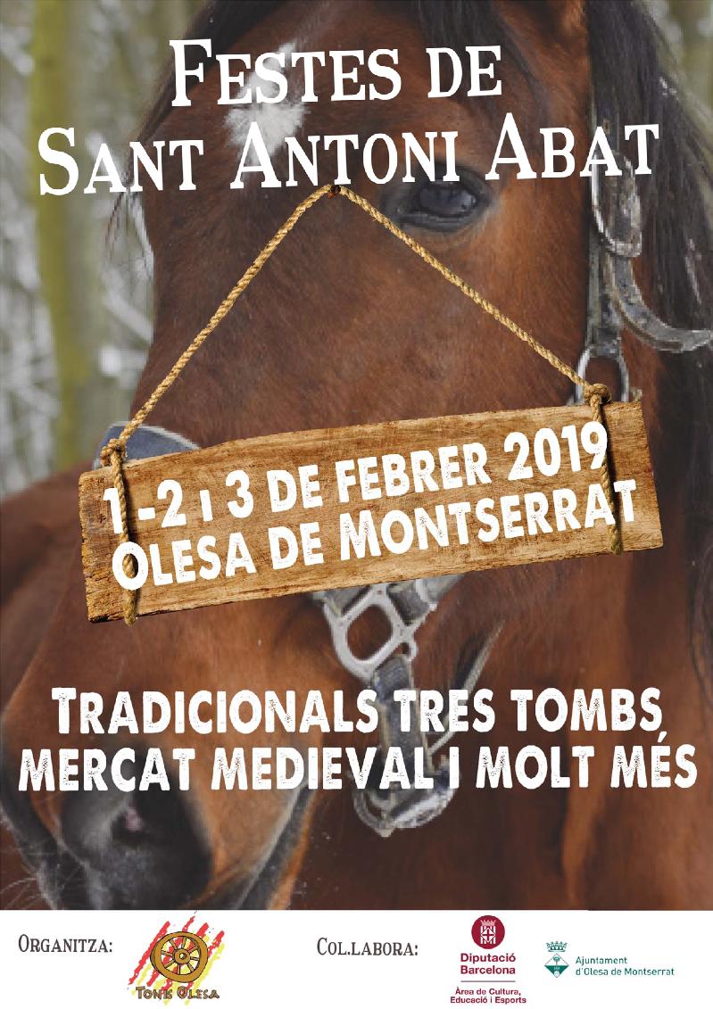 Cartell Festes de Sant Antoni a Olesa de Montserrat